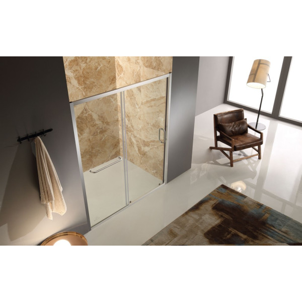 ANZZI SD-AZ02A-L Regent Single Sliding Bathroom Shower Door With Handle