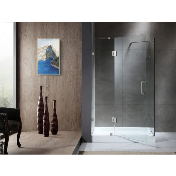 ANZZI SD-AZ03-01 Archon Series Frameless Hinged Reversible Shower Door