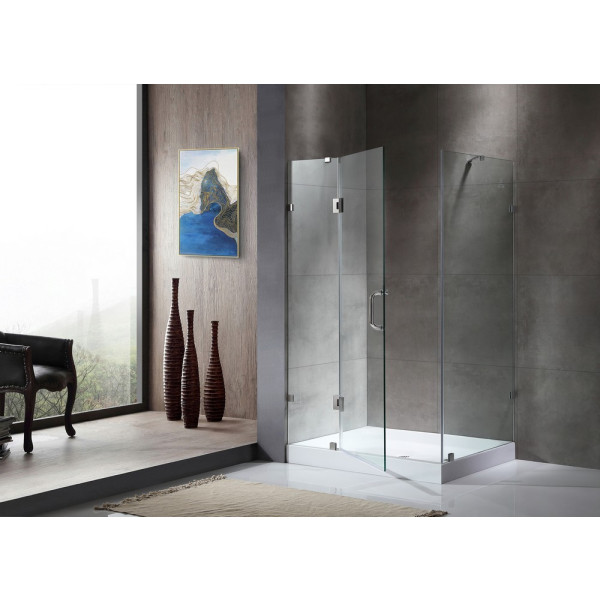 ANZZI SD-AZ03-01 Archon Series Frameless Hinged Reversible Shower Door