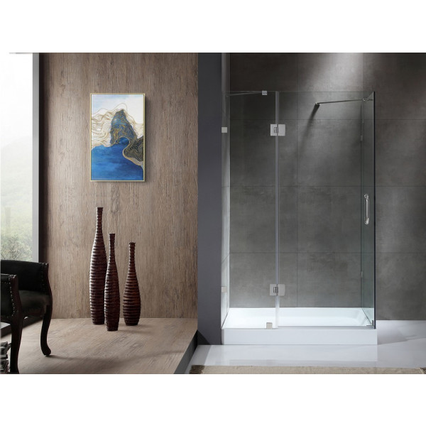 ANZZI SD-AZ03-01 Archon Series Frameless Hinged Reversible Shower Door