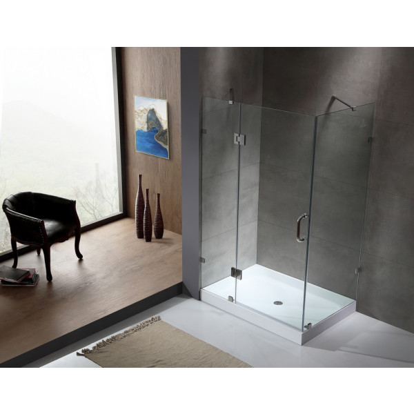 ANZZI SD-AZ03-01 Archon Series Frameless Hinged Reversible Shower Door