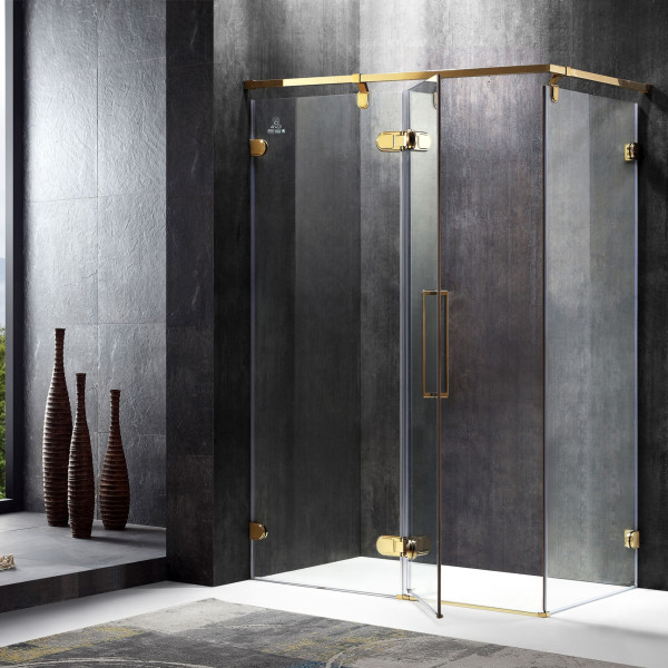 ANZZI SD-AZ21GD Sultan Series Rectangular Bathroom Shower Enclosure In Gold