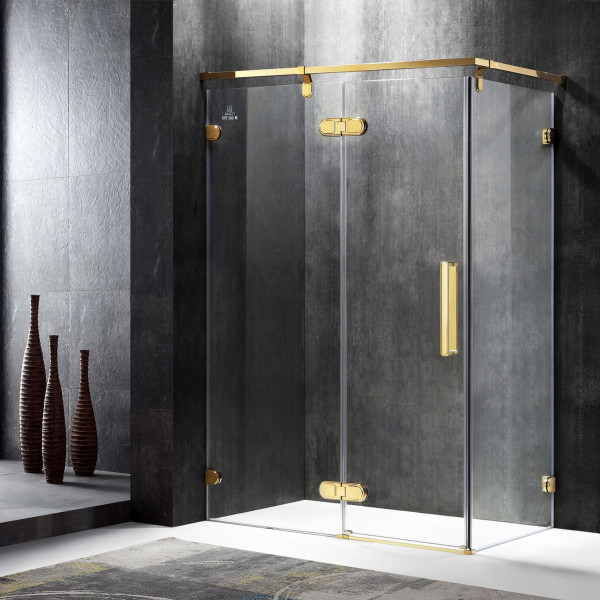 ANZZI SD-AZ21GD Sultan Series Rectangular Bathroom Shower Enclosure In Gold