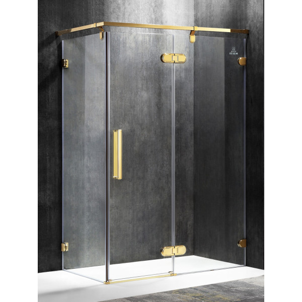 ANZZI SD-AZ21GD Sultan Series Rectangular Bathroom Shower Enclosure In Gold