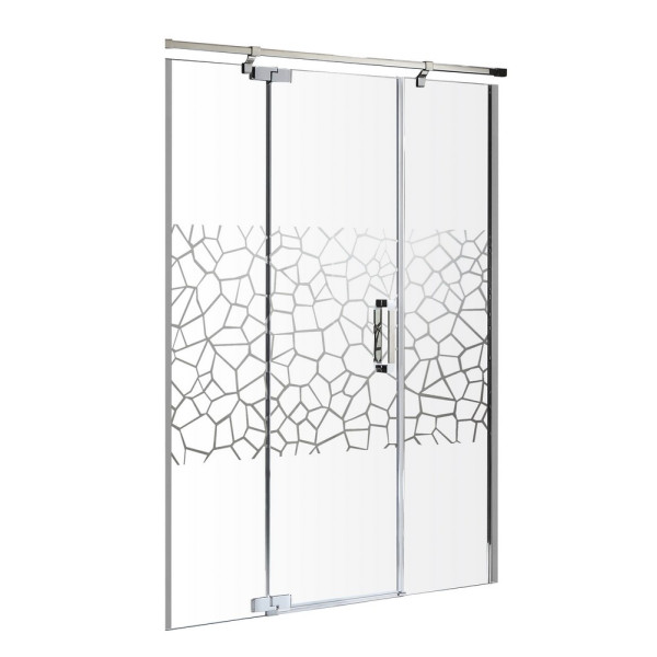 ANZZI SD-AZ30CH Grove Series Semi-Frameless Rectangular Hinged Shower Door