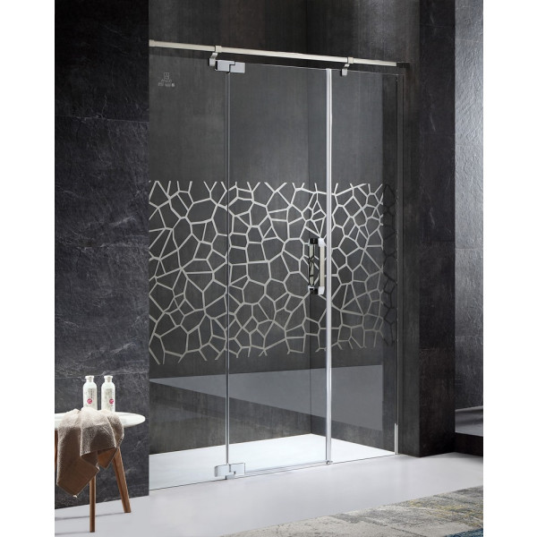 ANZZI SD-AZ30CH Grove Series Semi-Frameless Rectangular Hinged Shower Door