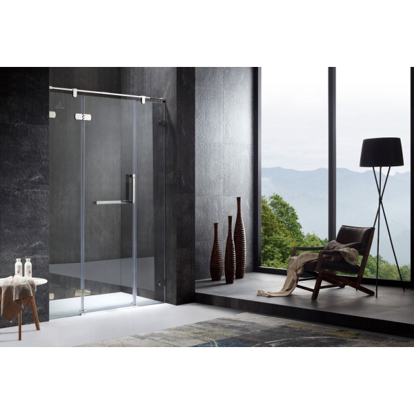 ANZZI SD-AZ35CH Emperor Series Semi-Frameless Hinged Bathroom Shower Door