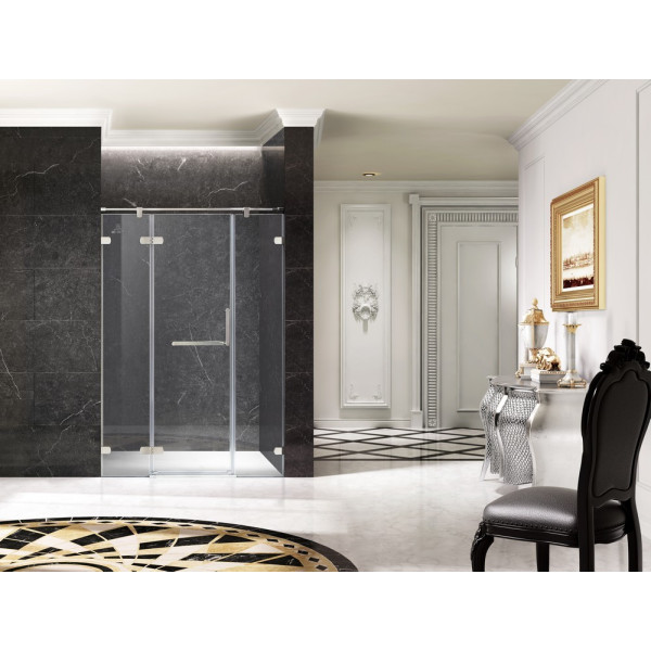 ANZZI SD-AZ35CH Emperor Series Semi-Frameless Hinged Bathroom Shower Door