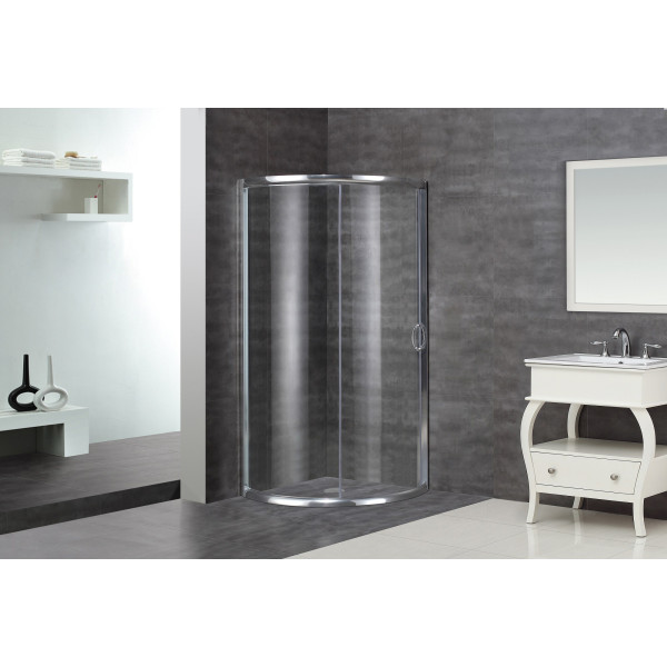 Aston Global SD908-..-36-5 Semi-Frameless Round Sliding Shower Enclosure