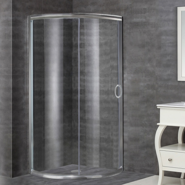 Aston Global SD908-..-40-5 Semi-Frameless Round Sliding Shower Enclosure