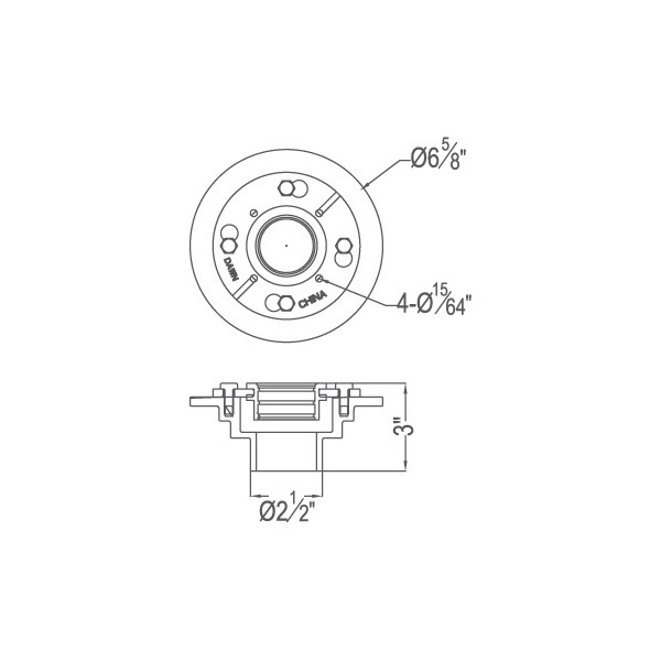 Dawn SDB060205 Cast Iron Shower Drain Base with Rubber Fitting