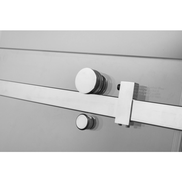 Aston SDR976-TR-..-72-10-L Sliding Shower Door With Base and Left Drain