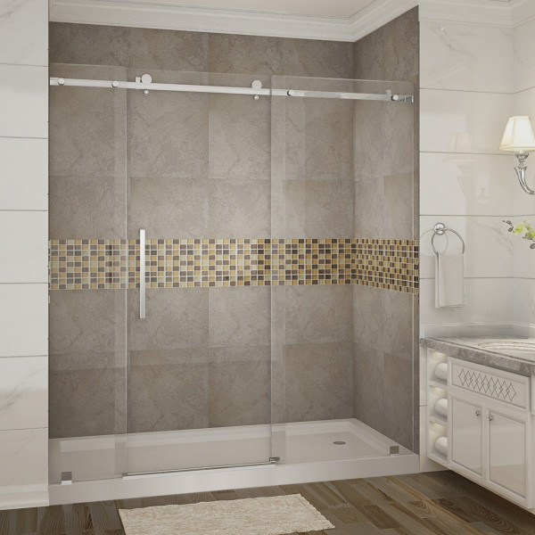 Aston Global SDR976-TR-..-72-10-R Sliding Shower Door w/ Right Shower Base
