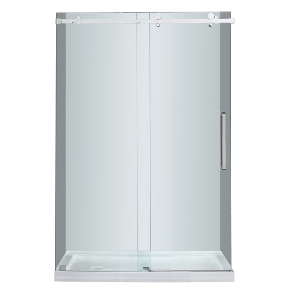 Aston SDR976-TR-..-48-10-L Sliding Shower Door With Base and Left Drain