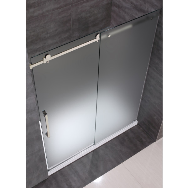 Aston SDR976F-TR-..-60-10-M Frameless Sliding Shower Door w/ Center Base