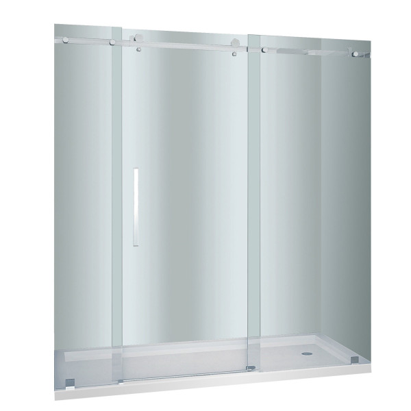 Aston Global SDR976F-TR-..-72-10-L Frosted Shower Door w/ Shower Left Base