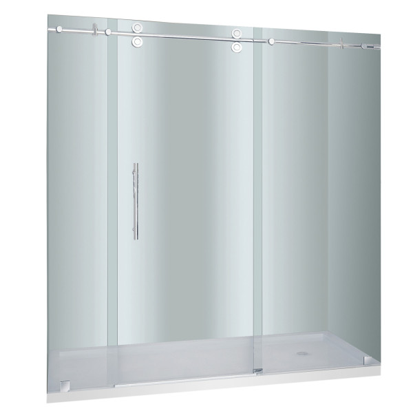 Aston SDR978-TR-..-72-10-R Langham Sliding Shower Door w/ Right Drain Base