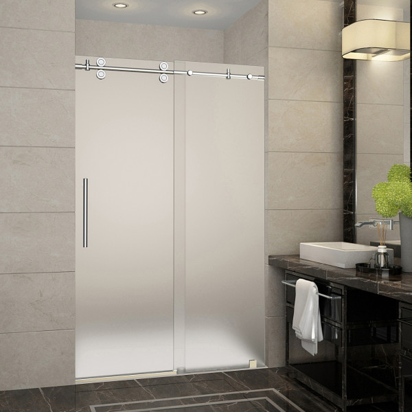 Aston SDR978F-..-48-10 Langham Frameless Frosted Glass Sliding Shower Door
