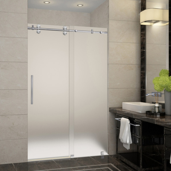 Aston SDR978F-..-48-10 Langham Frameless Frosted Glass Sliding Shower Door