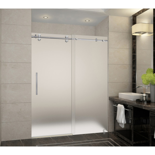 Aston SDR978F-..-60-10 Langham High Sliding Shower Door With Frosted Glass