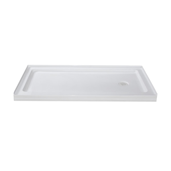 Aston SDR978F-TR-..-60-10-R Langham Frosted Shower Door With Center Base
