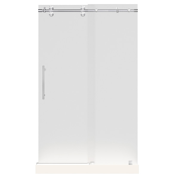 Aston SDR978F-TR-..-48-10-L Langham Frosted Shower Door w/ Shower Left Base
