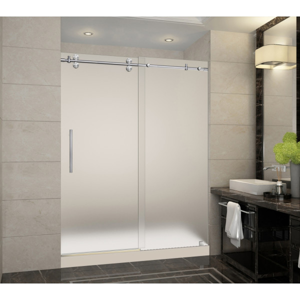 Aston SDR978F-TR-..-60-10-M Langham Glass Shower Door w/ Shower Right Base