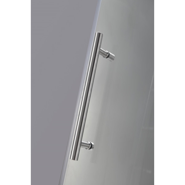 Aston SDR978F-TR-..-72-10-L Langham Frosted Shower Door w/ Left Drain Base