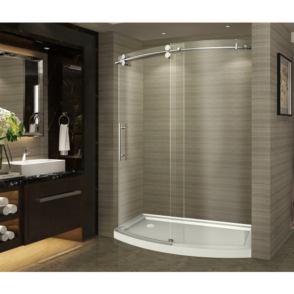 Aston SDR981-TRL-..-60-8-L ZenArch Left Opening Shower Door w/ Left Drain