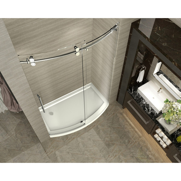 Aston SDR981-TRL-..-60-8-L ZenArch Left Opening Shower Door w/ Left Drain
