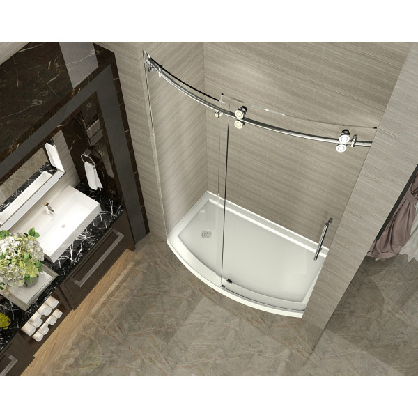 Aston SDR981-TRL-..-60-8-R ZenArch Shower Door Right Hand Opening With Left Drain Base