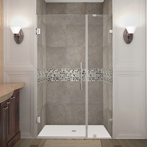 Aston Global SDR985-..-43-10 Nautis Completely Frameless Hinged Shower Door