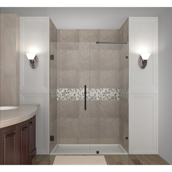 Aston Global SDR985-..-48-10 Nautis Completely Frameless Hinged Shower Door