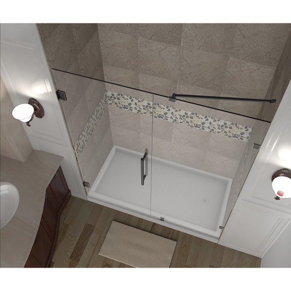 Aston Global SDR985-..-49-10 Nautis Completely Frameless Hinged Shower Door