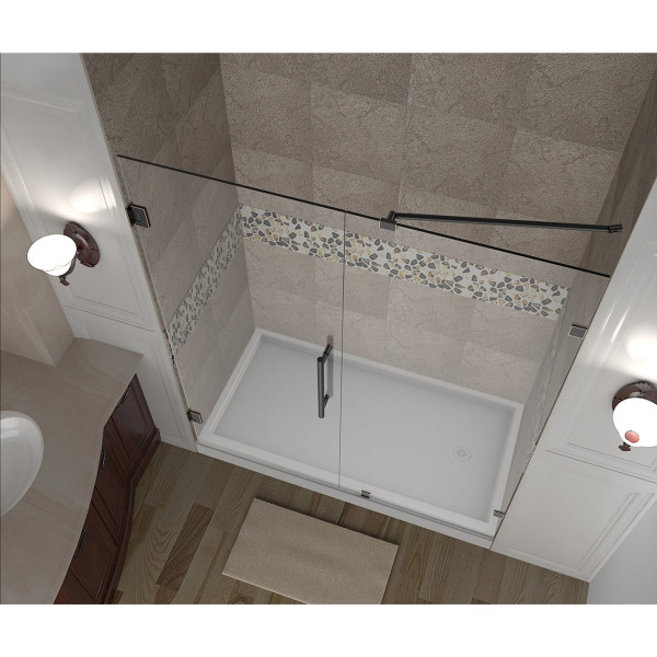 Aston Global SDR985-..-67-10 Nautis Completely Frameless Hinged Shower Door
