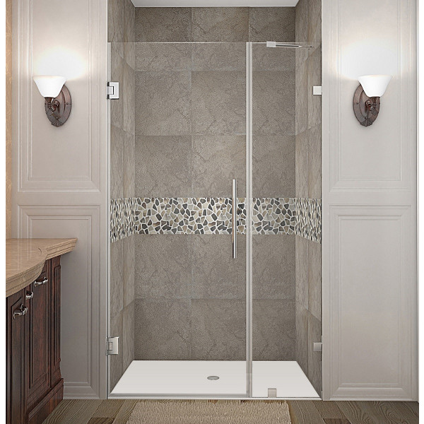 Aston Global SDR985-..-37-10 Nautis Completely Frameless Hinged Shower Door