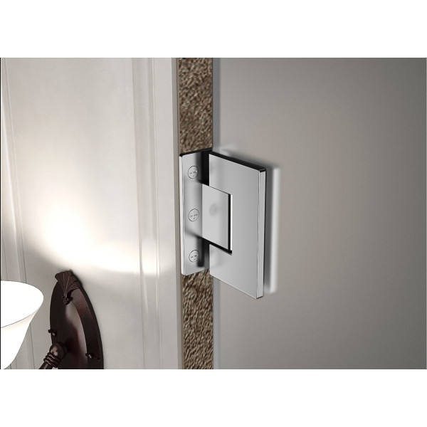 Aston SDR985F-..-33-10 33" x 72" Frameless Hinged Frosted Glass Shower Door