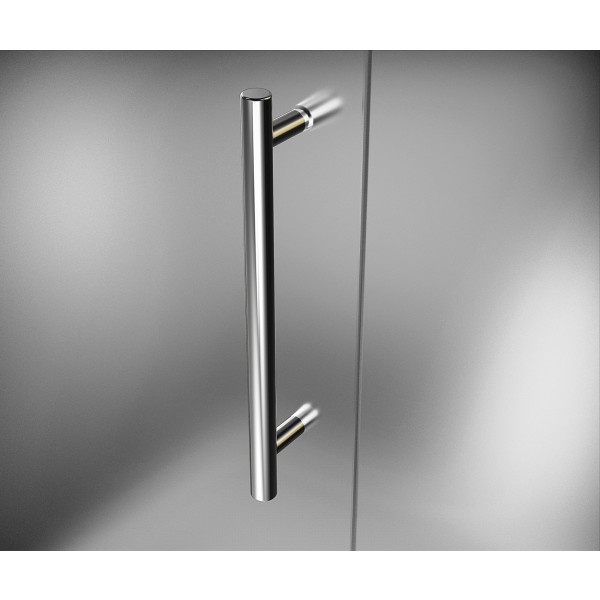 Aston SDR985F-..-76-10 76" x 72" Frameless Hinged Frosted Glass Shower Door
