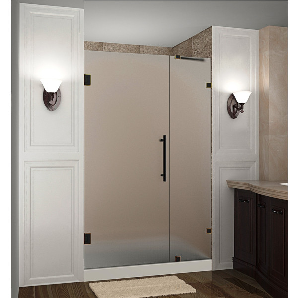 Aston SDR985F-..-35-10 35" x 72" Frameless Hinged Frosted Glass Shower Door
