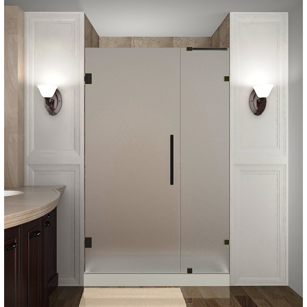 Aston SDR985F-..-36-10 36"x72" Frameless Hinged Frosted Glass Shower Door