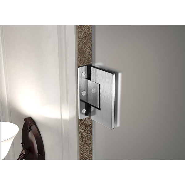 Aston SDR985F-..-33-10 33" x 72" Frameless Hinged Frosted Glass Shower Door