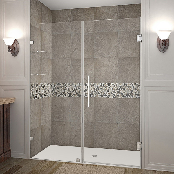 Aston Global SDR990-..-60-10 Nautis GS Hinged Shower Door w/ Glass Shelves