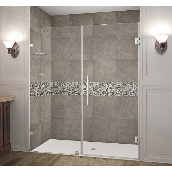 Aston Global SDR990-..-68-10 Nautis GS Hinged Shower Door w/ Glass Shelves