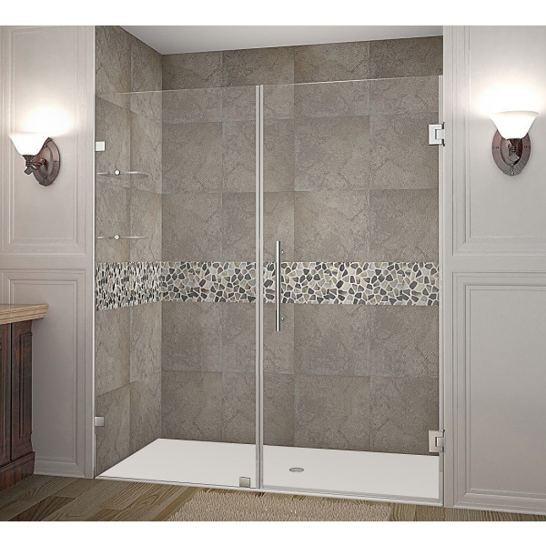 Aston Global SDR990-..-70-10 Nautis GS Hinged Shower Door w/ Glass Shelves
