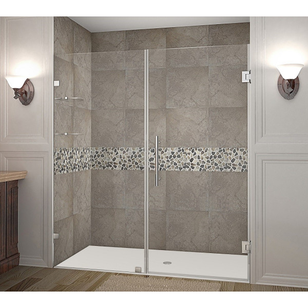 Aston Global SDR990-..-72-10 Nautis GS Hinged Shower Door w/ Glass Shelves