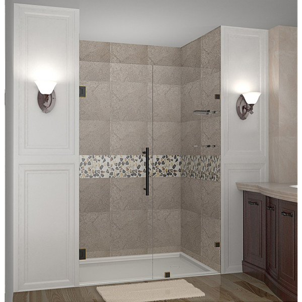 Aston Global SDR990-..-50-10 Nautis GS Hinged Shower Door w/ Glass Shelves