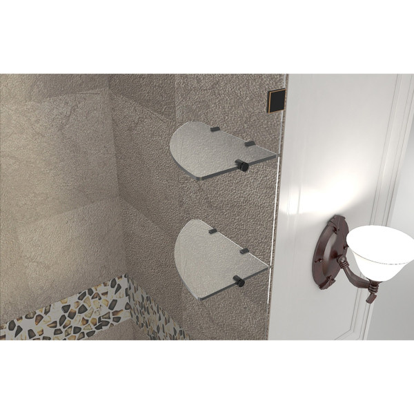 Aston Global SDR990-..-54-10 Nautis GS Hinged Shower Door w/ Glass Shelves