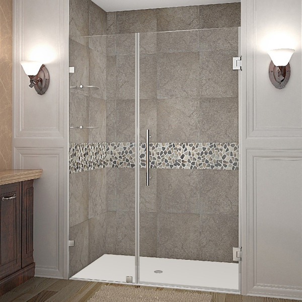 Aston Global SDR990-..-45-10 Nautis GS Hinged Shower Door w/ Glass Shelves