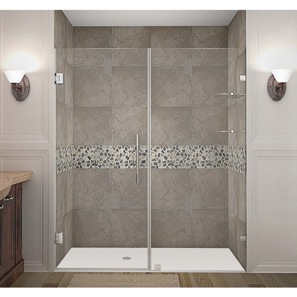 Aston Global SDR990-..-67-10 Nautis GS Hinged Shower Door w/ Glass Shelves