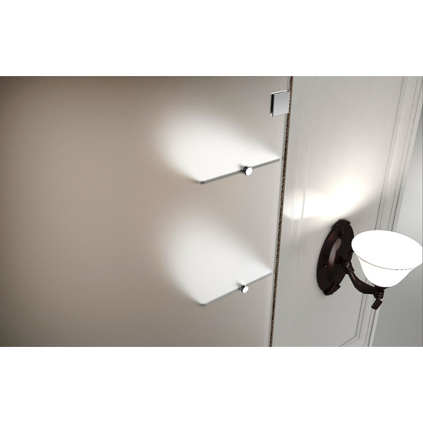 Aston SDR990F-..-52-10 52x72"  Frosted Glass Hinged Shower Door w/ Shelves